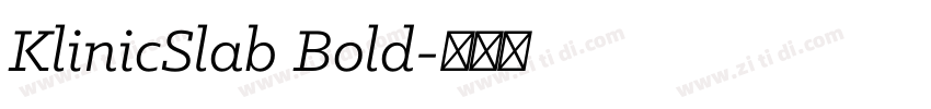 KlinicSlab Bold字体转换